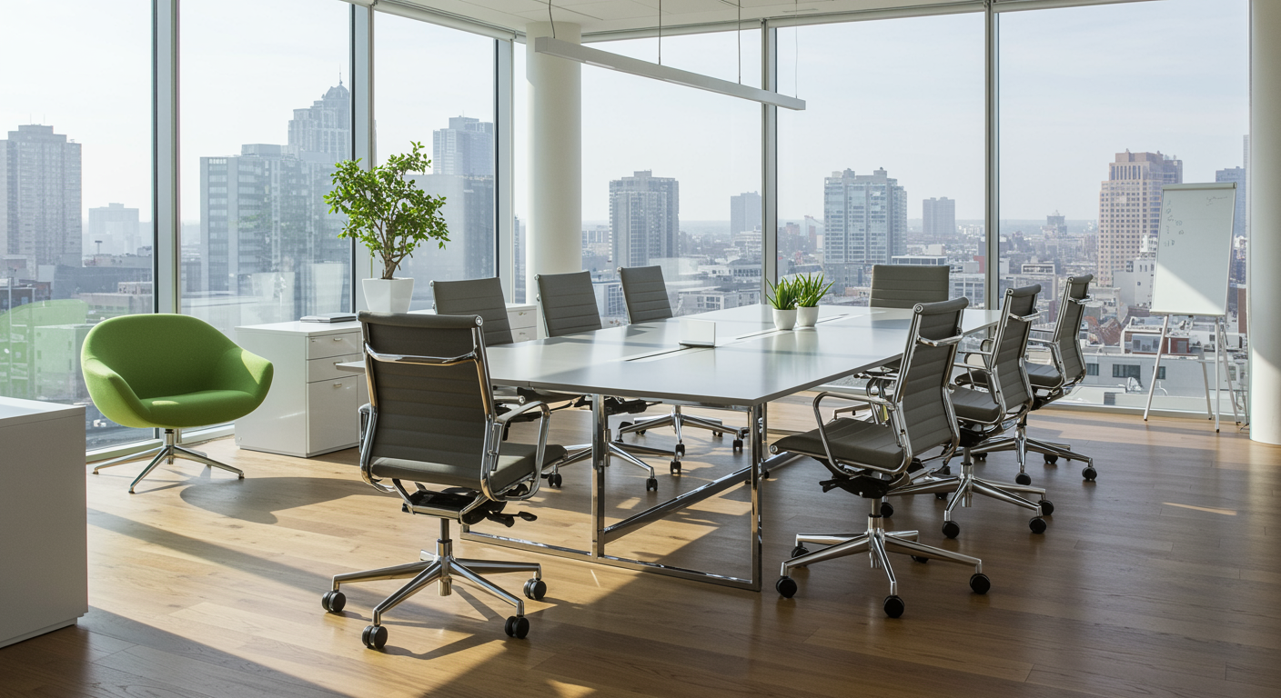 bright modern office workspace highlighting a professional environment for lead generation marketing services
