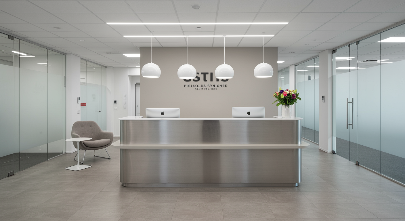 Modern, professional office reception area representing a lead generation marketing agency specializing in web design and development
